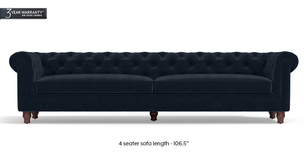 Winchester Fabric Sofa (Sea Port Blue Velvet)
